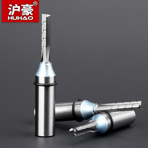 HUHAO 3 Flutes 1/2 Shank TCT Straight Milling Cutter MDF Plywood Chipboard Wood Carving Trimming Slotting Router Bit Endmill ► Photo 1/6