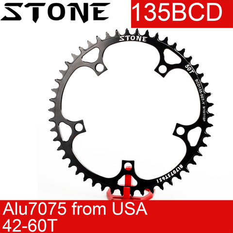 Stone 135 BCD Chainring Round Narrow Wide 42 44 46 48 52 54 56T 58 60T tooth Road MTB Bike ChainWheel 135bcd for campagnolo ► Photo 1/6
