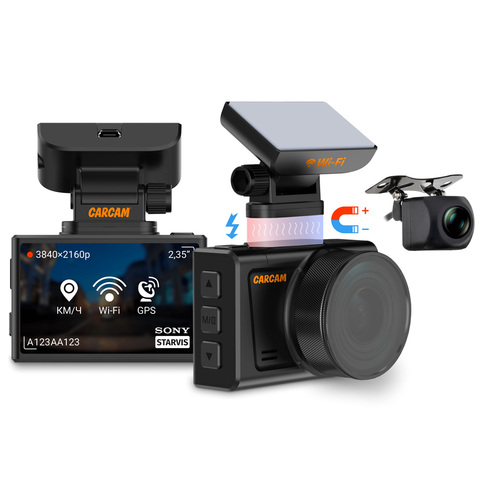 Car DVR carcam Q6 with Wi-Fi, GPS and extra. Camera ► Photo 1/6