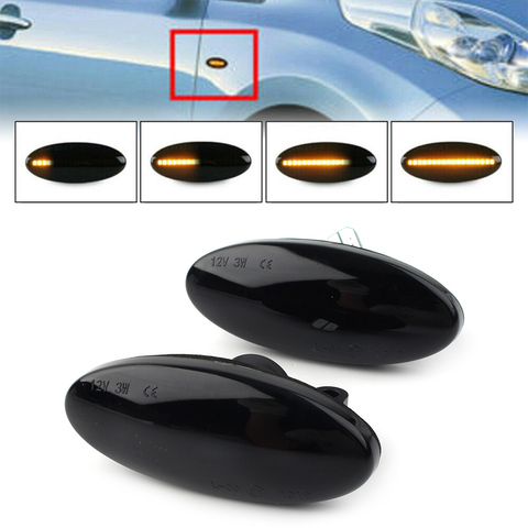 Car Side Marker Lights Dynamic LED Turn Signal Light For Nissan Qashqai J10 X-trail T31 Cube Juke Leaf Micra Micra K13 Note E11 ► Photo 1/6