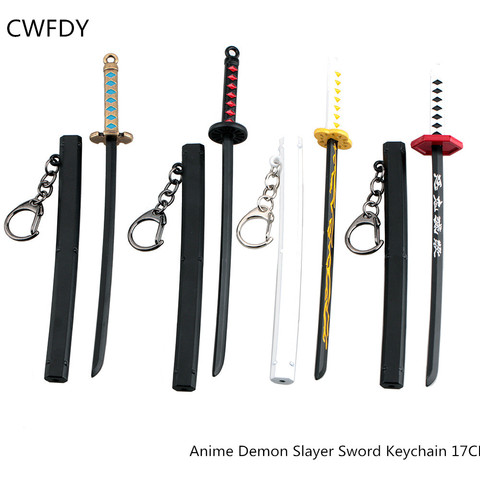 Demon Slayer Sword Keychain Japan Anime Demon Slayer Kimetsu no Yaiba Cartoon Kamado Tanjirou Blade of Ghost Weapons Props Gift ► Photo 1/6