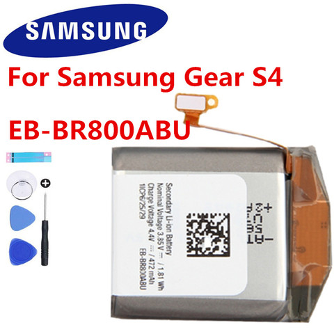 Original EB-BR800ABU For Samsung Gear S4 S4 mini SM-R800 SM-R805 SM-R810 46mm Smart-Watch Replacement Battery 472mAh eb-br810abu ► Photo 1/3