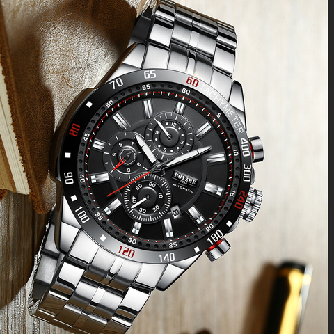 BOYZHE Relojes 2022 Mechanical Watch Men Fashion Mens Watches Automatic Top Brand Luxury Business Waterproof Relogio Masculino ► Photo 1/6