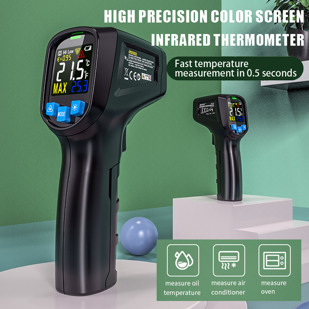 Handheld Non-contact IR Infrared Thermometer Digital LCD Laser Pyrometer  Surface Temperature Meter Gun Imager C F Backlight