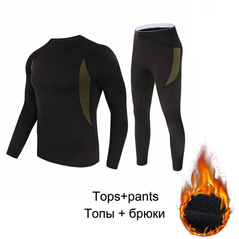 winter Top quality new thermal underwear men underwear sets compression fleece sweat quick drying thermal underwear men clothing ► Photo 1/6