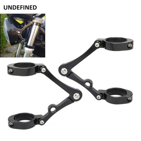 Headlight Mount Bracket Clamp 37MM 41MM 49MM 54MM Fork Tube Motorcycle Spotlight Holder for Harley Dyna Chopper Bobber Universal ► Photo 1/6