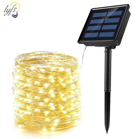 LED Solar Light Outdoor Waterproof Fairy Garland String Lights Christmas Party Garden Solar Lamp Decoration 7/12/22/32/42M ► Photo 1/6