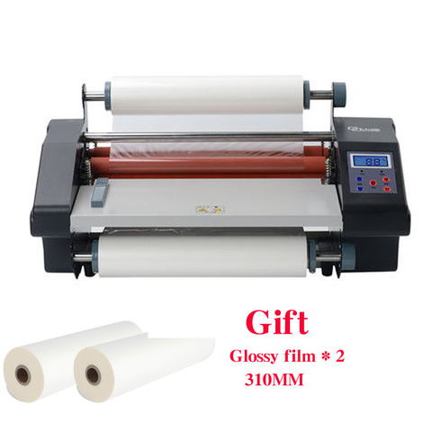 New A3+ 370MM Four roller Laminating Machine Hot Rolling Mill Roller, cold laminator Rolling Machine with two Gloss film ► Photo 1/6