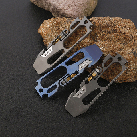 Outdoor multifunctional EDC titanium alloy survival tool bottle opener rope cutter screwdriver ► Photo 1/6