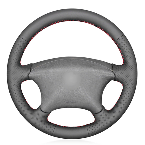 Black PU Faux Leather Steering Wheel Cover for Citroen Xsara Picasso 2001-2010 Berlingo 2003-2008 C5 2001-2006 Peugeot Partner ► Photo 1/6