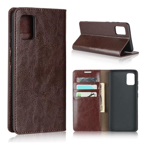 Natural Genuine Leather Skin Flip Wallet Book Phone Case Cover On For Samsung Galaxy A21s A31 A51 A71 A 21s 31 51 71 64/128 GB ► Photo 1/6
