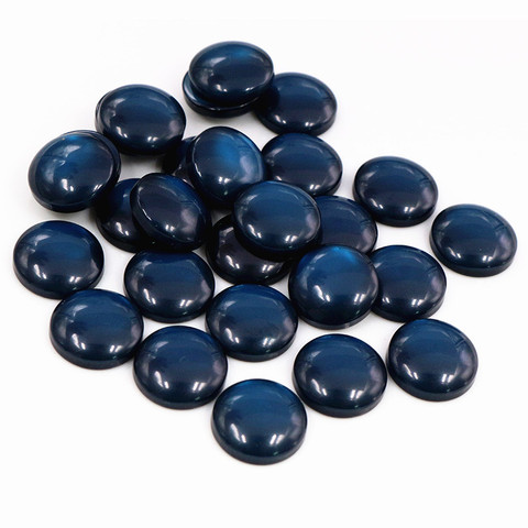 New Fashion 40pcs 12mm Dark Blue Color Flat back Resin Cabochons Cameo -F7-66 ► Photo 1/1