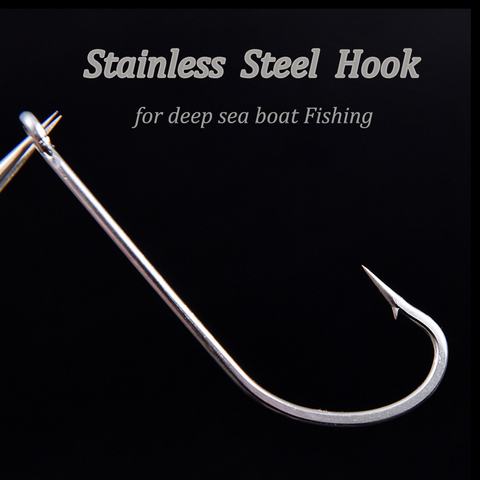7/0 8/0 9/0 10/0 Stainless Steel Long Shank Hook Big Size Trolling Jig Single Hook Octopus Lure Rigging Hook Spares ► Photo 1/6