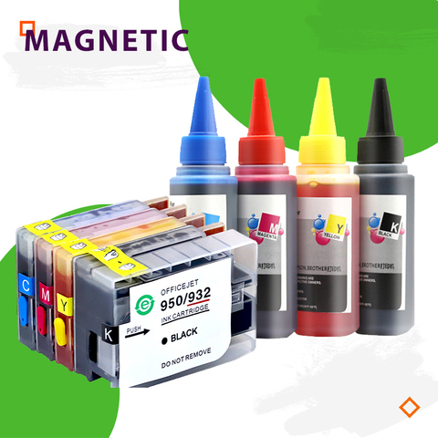 HP950 951 Refillable Ink cartridge Compatible for HP950 951xl for HP Officejet Pro 8100 8600 8610 8620 8630 8660 8615 8625 251dw ► Photo 1/6