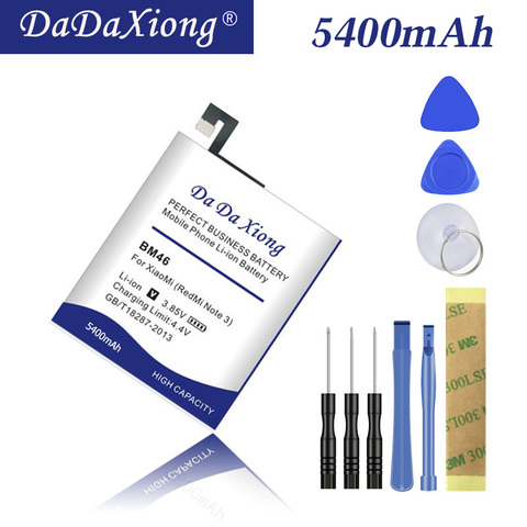 Da Da Xiong Original 5400mAh BM46 Battery for Xiaomi Redmi Note 3 Xiao mi Hongmi note 3 Pro Mobile Phone Battery ► Photo 1/5