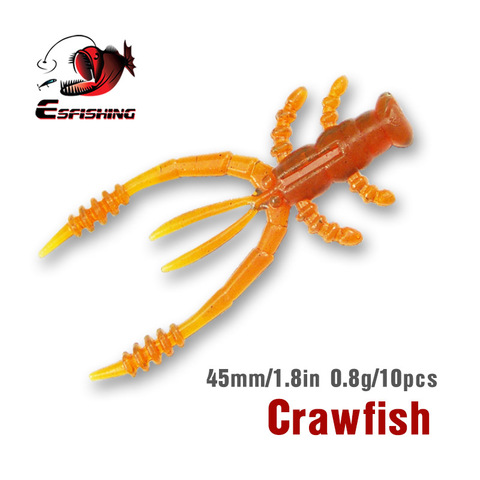 KESFISHING Floating Crawfish 10pcs 4.5cm 0.8g Ice Fishing Craw Bait Isca Artificial Pesca Soft Lures Jigging Lure Walk Fish Bass ► Photo 1/6