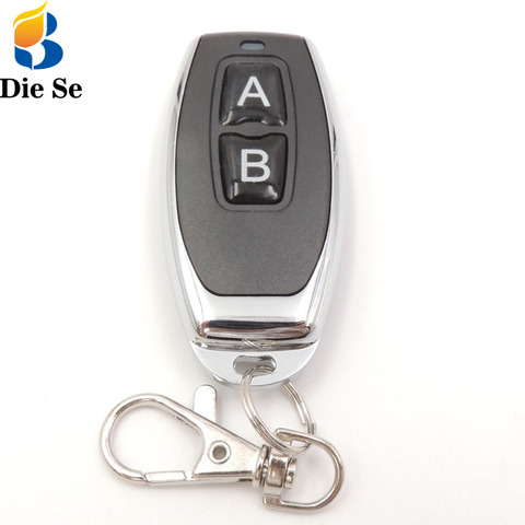 433Mhz Wireless Remote Control 2 buttons EV 1527 Learning Code Transmitter Key Fob for Gate Garage Door controller No Clone ► Photo 1/6