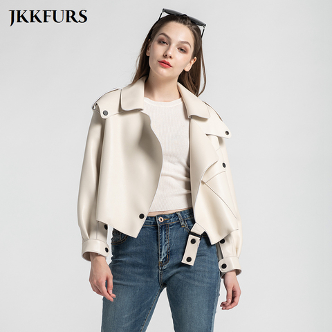 Women's Genuine Leather Jacket New Fashion 9 Colors Leather Coat Lady 2022 Sheepskin Leather S7547 ► Photo 1/6