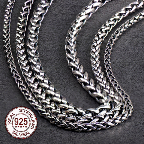 S925 Metal Making 3mm,4mm,5mm Dragon Keel Chain as Men Gift and with Wood Box ► Photo 1/6