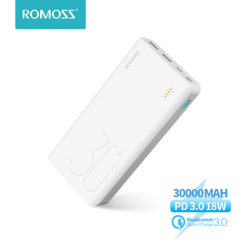 ROMOSS Sense 8+ Power Bank 30000mAh QC PD 3.0 Fast Charging Powerbank 30000 mAh Portable External Battery Charger For Xiaomi Mi ► Photo 1/6