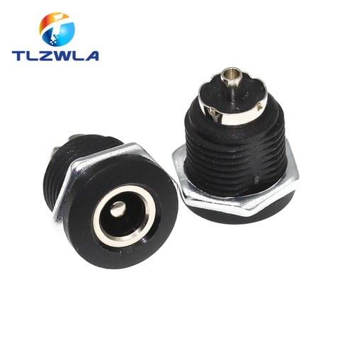 5pcs DC-022D 5.5*2.1mm / 5.5x2.5mm DC Power Plug Socket Connector With Nut Panel Mounting Jack Adaptor DC-022 ► Photo 1/6