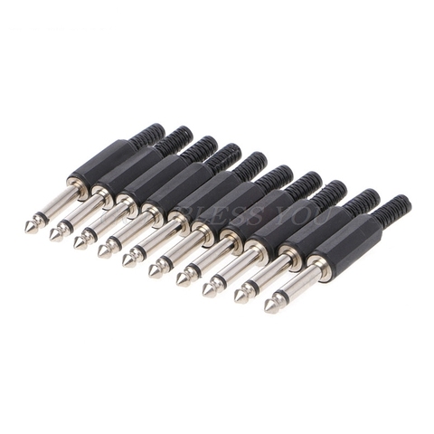 10 Pcs 6.35mm Male 1/4