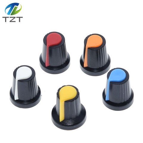 10PCS/lot WH148 potentiometer knob cap(copper core) 15X17mm 6mm Shaft Hole AG2 Yellow Orange Blue White Red ► Photo 1/6