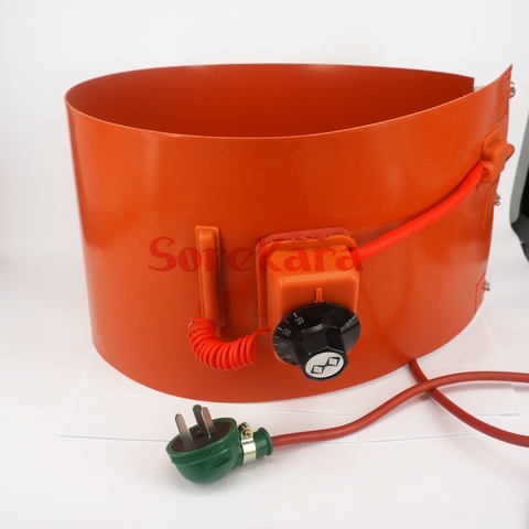 20 L(4.4 Gallon)  200x860x1.6mm 800W  Flexible Silicon Band Drum Heater Blanket Oil Biodiesel  Barrel Electrical Wires ► Photo 1/3