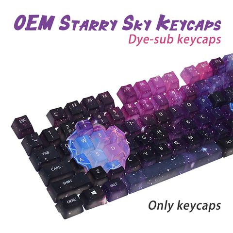 Starry Sky OEM PBT Keycaps Full Set Keycap PBT Dye-Sublimation Keycap For GK61 Cherry MX Switches Mechanical Keyboard ► Photo 1/6