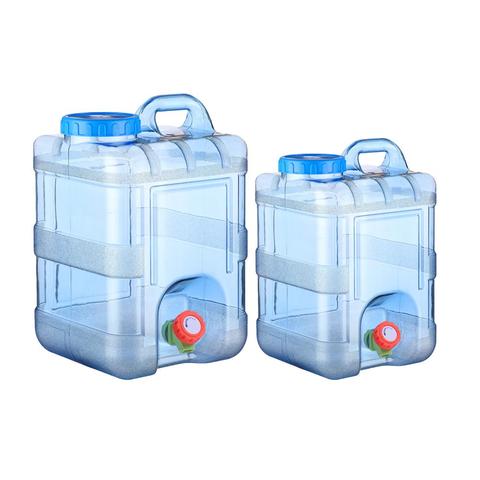 15L 20L Pure Water Plastic Bucket Home Water Storage Container With Lid Car Self-driving Tour With Faucet Mineral Water Barrel ► Photo 1/6