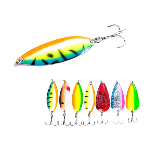 18g/25g Metal Spinner Spoon Fishing Lure Hard Baits Colorful Sequins Noise Paillette Treble Hook Tackle ► Photo 1/6