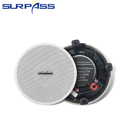 5.25'' Coxial Ceiling Speaker 25W RMS 60W Peak Power 8Ohm Impedance Background Music Panel PA System Ceiling Speaker ► Photo 1/1