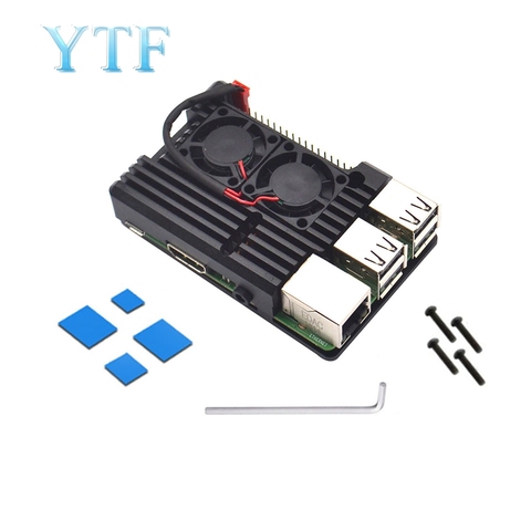 1set Raspberry Pi 4B 3B+ Model + (Plus) Dual Fan Cooling System Module With Heat Sink ► Photo 1/6