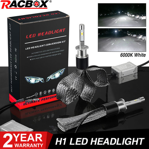 H1 LED Headlight Bulb Light Lamp Kit 72W 36W 7000LM H7 H8/H9/H11 9005/HB3 9006/HB4 H4 Car LED Headlights Bulbs Copper Braid Wire ► Photo 1/1