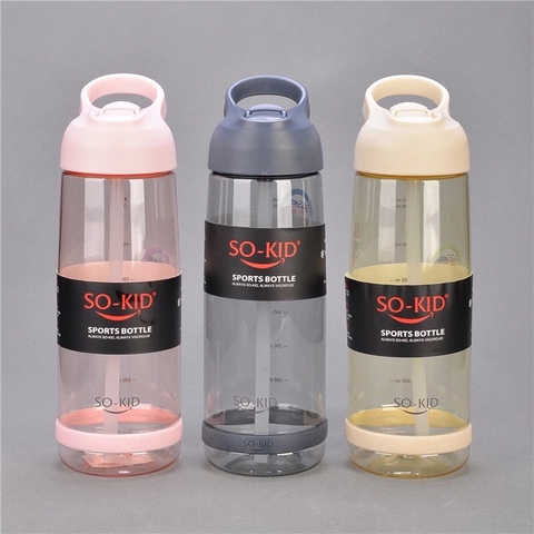 550ml/800ml/1000ml Sports Water Bottle With Straw Portable Sport Fitness Bottles Cute Kids Baby Drinkware Waterbottle ► Photo 1/6