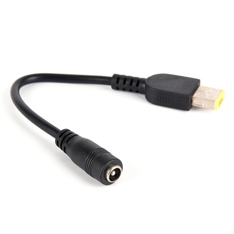 1pc 5.5*2.5mm Female Interface Round Jack to Square Plug Power Converter Adapter Cable For Lenovo ThinkPad ► Photo 1/5