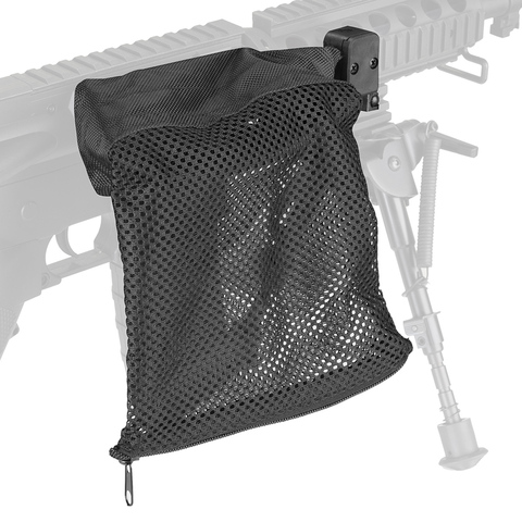 FIRE WOLF Ar-15 Ammo Brass Shell Catcher Mesh Trap Zippered Closure For 20mm Rail Nylon Mesh Black Msa ► Photo 1/6
