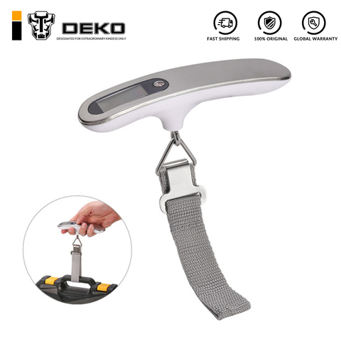 DEKO DLS095 Portable 50KG/10g Digital Luggage Scale LCD Electronic Hanging Pocket Scale Weight Travel Belt Scale ► Photo 1/5
