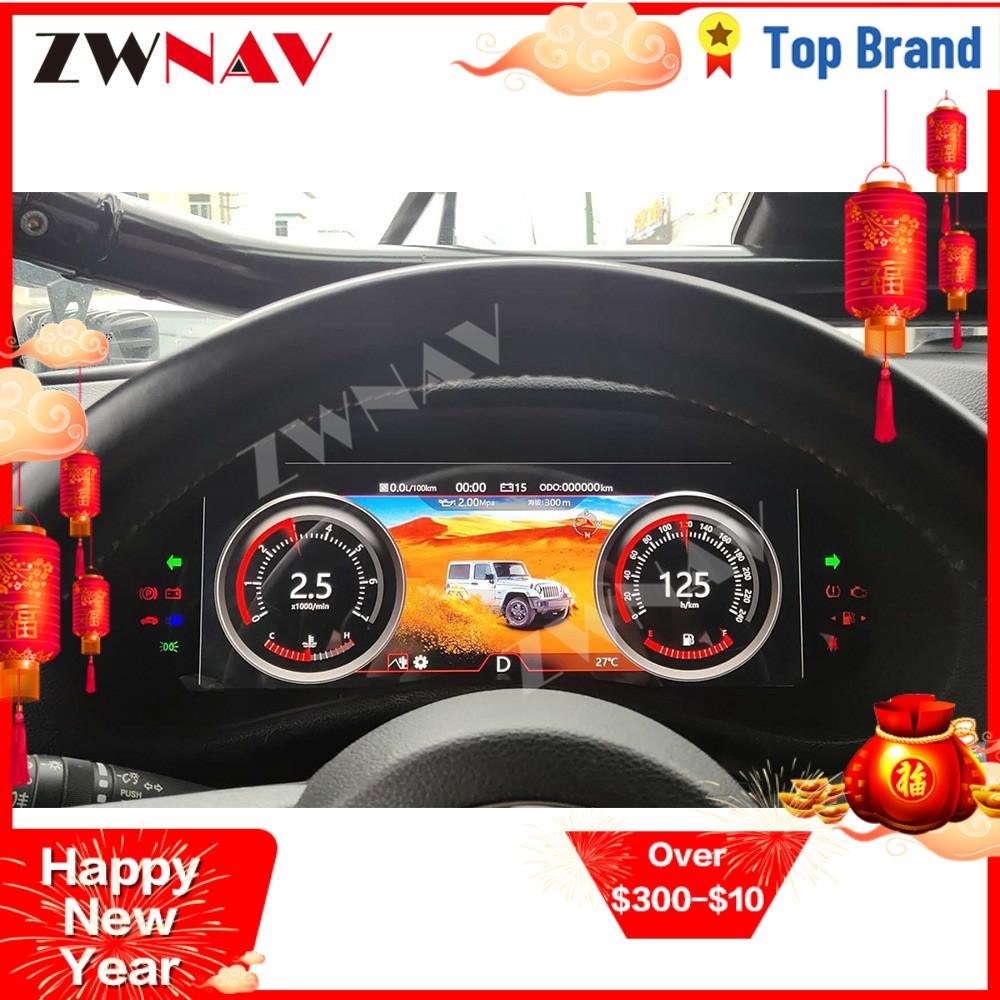 Digital Dashboard Panel Virtual Instrument Cluster CockPit LCD Speedometer For Jeep Wrangler 2010-2017 Android 9.0 12.3