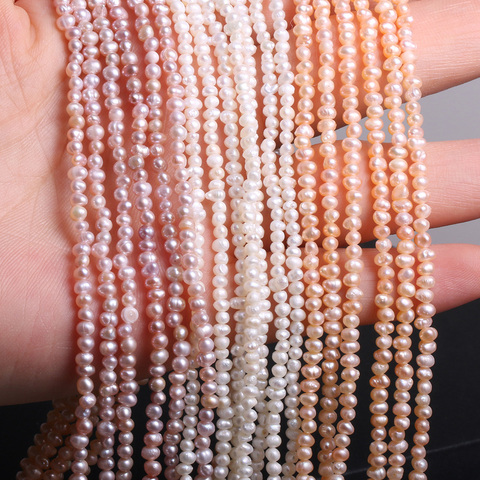 Natural Freshwater Pearl Beads High Quality Oval shaped Punch Loose Beads for Make Jewelry DIY Bracelet Necklace Accessories ► Photo 1/6