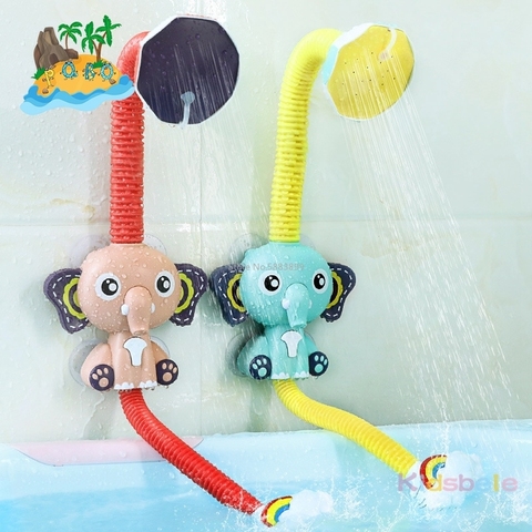 Bath Toys Baby Water Game Elephant Model Faucet Shower Electric Water Spray Toy For Kids Swimming Bathroom Baby Toys ► Photo 1/5
