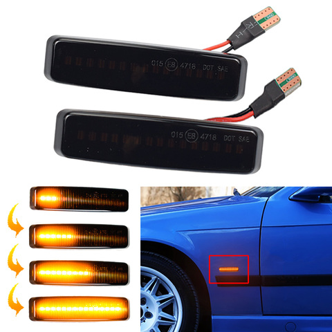 For BMW 5 Series E39 (09.1995-06.2003) Side Marker LED Dynamic Turn Signal Light Flasher Flowing Water Blinker Flashing Light ► Photo 1/6