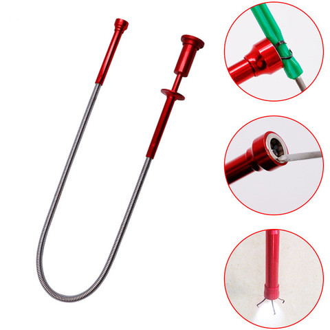 Flexible Strong Magnetic telescopic Pickup Tool 620mm Suction Bar Claw Magnetic Suction Rod Rod with Lamp for Metal Nuts Bolts ► Photo 1/6