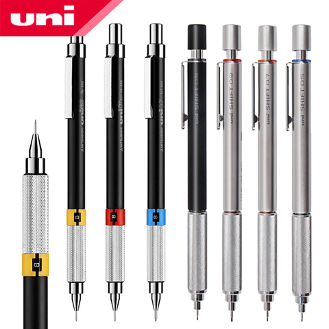 UNI Automatic Pencil 0.3 / 0.5 / 0.7 / 0.9 Mm Student Activity Lead M5-1010 Metal Low Center of Gravity Pencil ► Photo 1/6