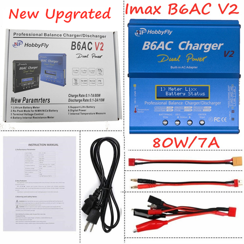 2022 New iMAX B6AC V2 7A Lipo Battery Balance Charger LCD Display Discharger For RC Model Battery Charging Re-peak Mode ► Photo 1/6