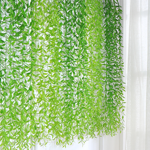 Artificial Vines Curtain Lights Fake Greenery Garland Willow