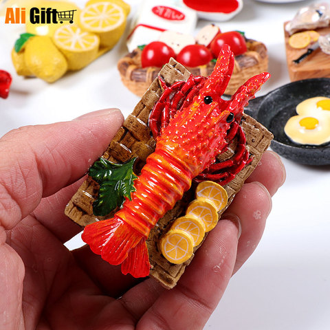 Food Refrigerator Magnet Lobster Pot Pan Japan Rose Bread Milk 3D Fridge Magnet Sticker Travel Souvenir Kitchen Home Decoration ► Photo 1/6