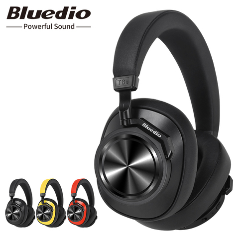 Bluedio T6S Bluetooth Headphones Active Noise Cancelling  Wireless Headset for phones and music with voice control ► Photo 1/1