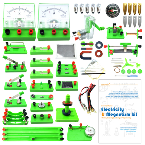 EUDAX School Physics Labs Basic Electricity Discovery Circuit and Magnetism Experiment kits for Junior Senior High School ► Photo 1/6