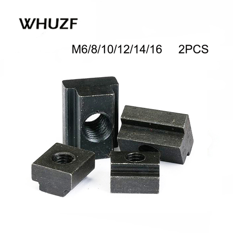 T nut 2Pcs M6 M8 M10 M12 M16 DIN508 Black Finish Grade 8.8 Carbon Steel T-Slot Nut Tapped Through Slot T-nut Furniture Brand New ► Photo 1/6